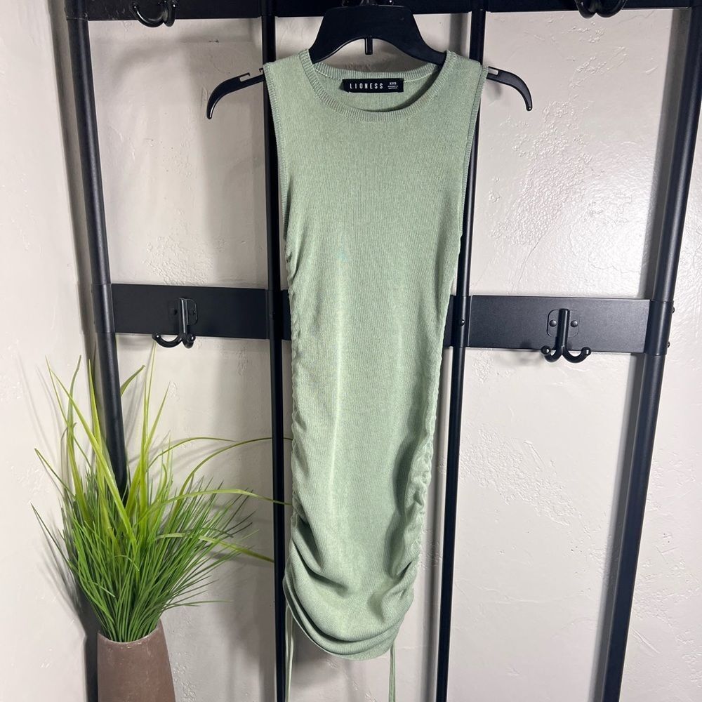Lioness Military Minds Mini Dress - Sage Green Size XXS - Picture 3 of 15